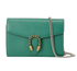 Dionysus Wallet On Chain, &pound;850, Handbags, Green, Leather, Front view